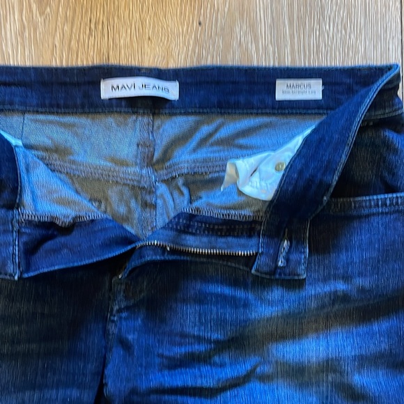 Mavi Marcus Slim Straight Leg Jeans Sz 32x32 Dark Tonal Brooklyn - Picture 2 of 3